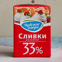 Сливки для взбивания Чудское озеро 33%, 200 мл.