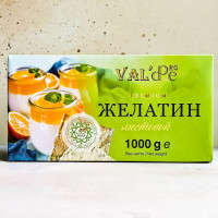 Желатин "Val'de Gold Pro" листовой говяжий 180 bloom, 1 кг.